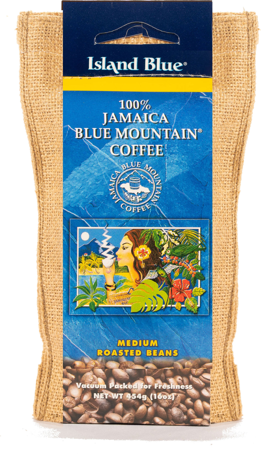 Island Blue® Jamaica Blue Mountain® Coffee 16oz Roasted Beans (Medium)