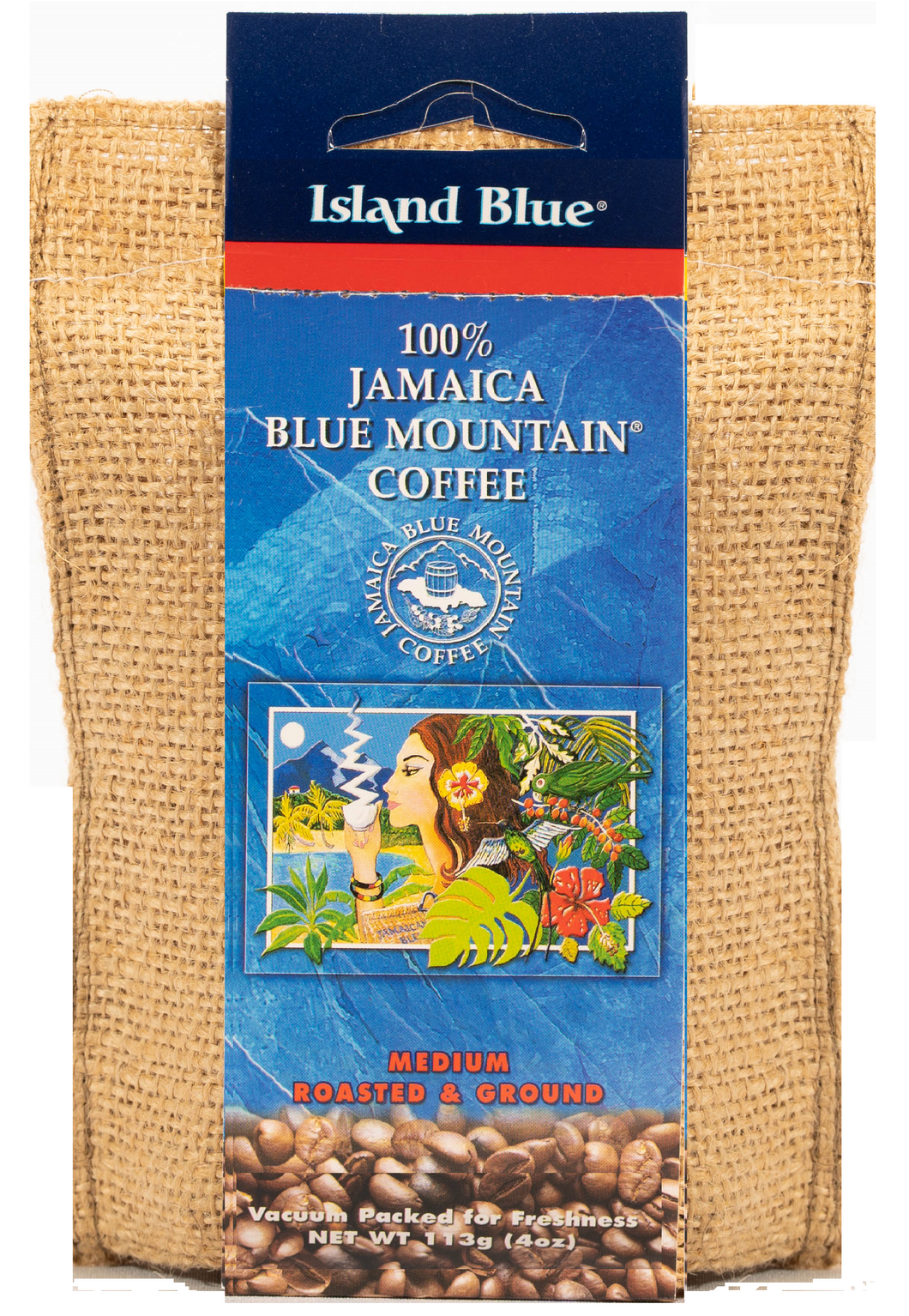 Island Blue® Jamaica Blue Mountain® Coffee 8oz Roasted & Ground (Medium)